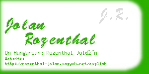 jolan rozenthal business card